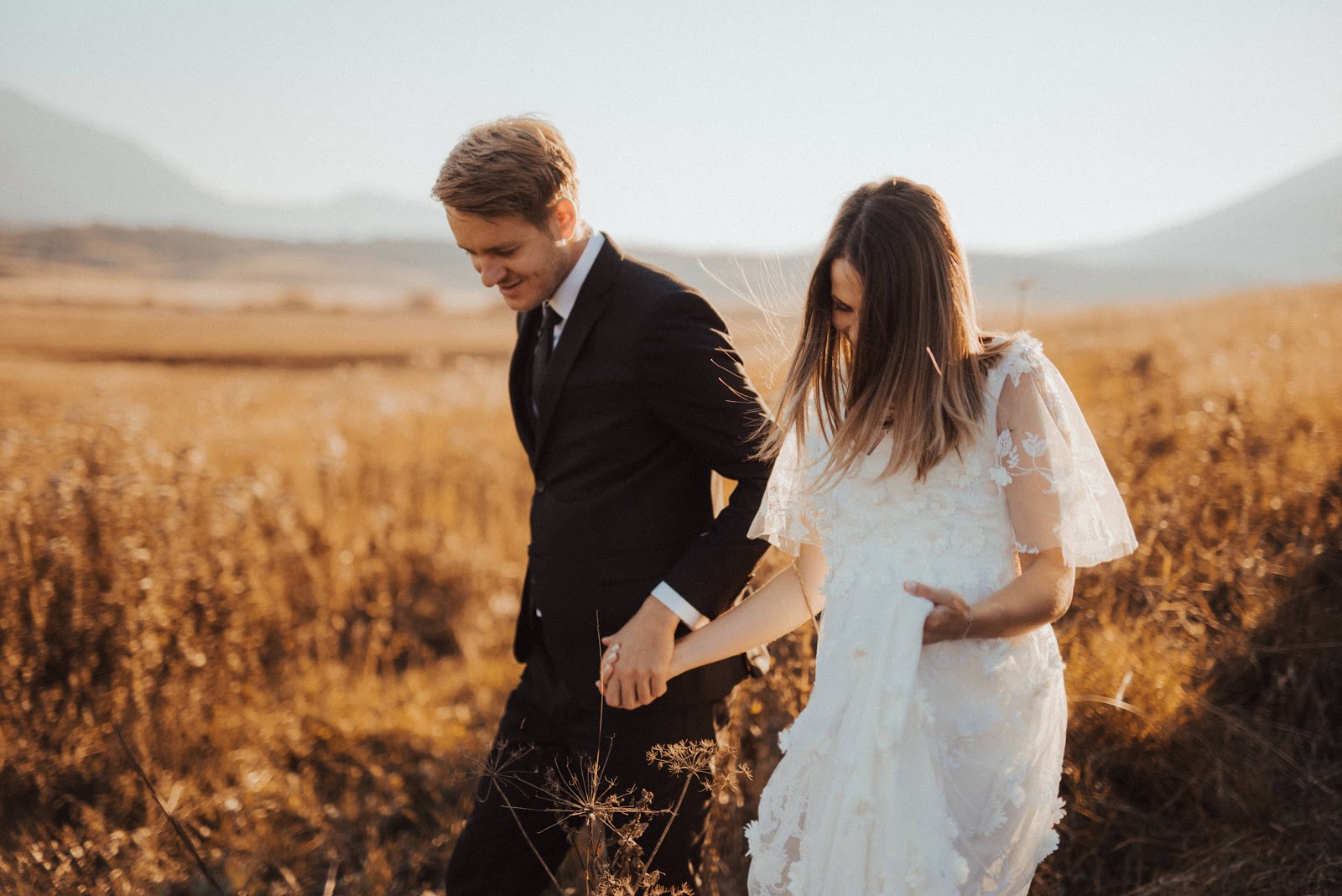 couple in fields