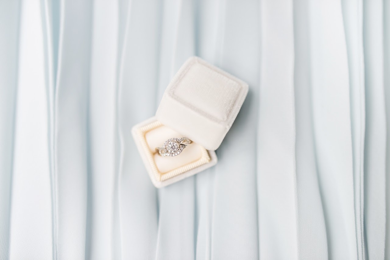 ring in white box