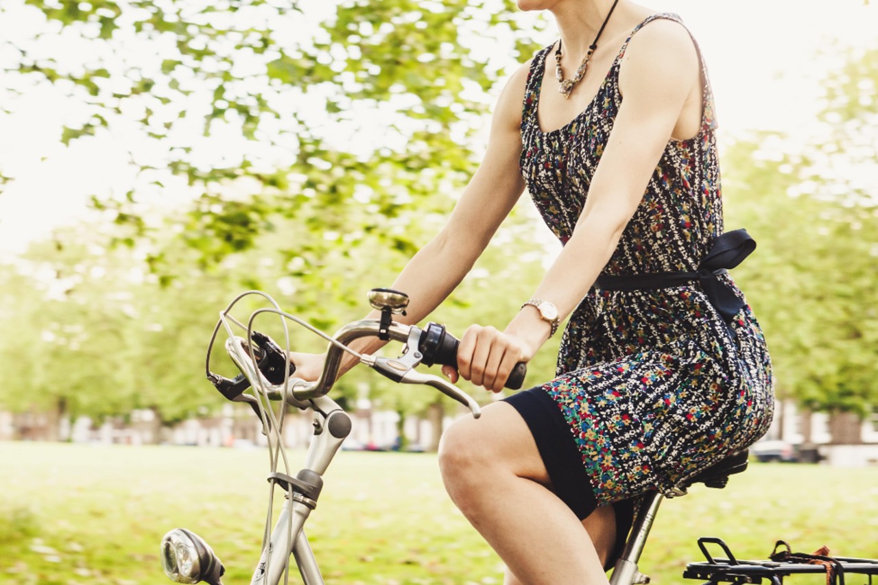 woman on bike