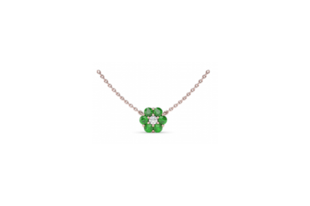 A Fana emerald and diamond necklace, available at Northeastern Fine Jewelry.