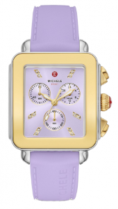 Michele Deco Sport Gold-Tone Lavender Ladies Watch