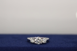 Platinum 3 Stone Engagement Ring