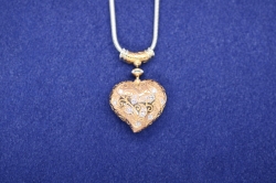 Rose Gold & Diamond Heart Pendant