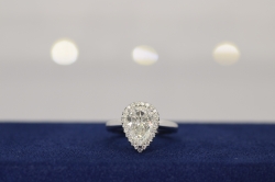 2.00 Carat Pear Shaped Halo Engagement Ring