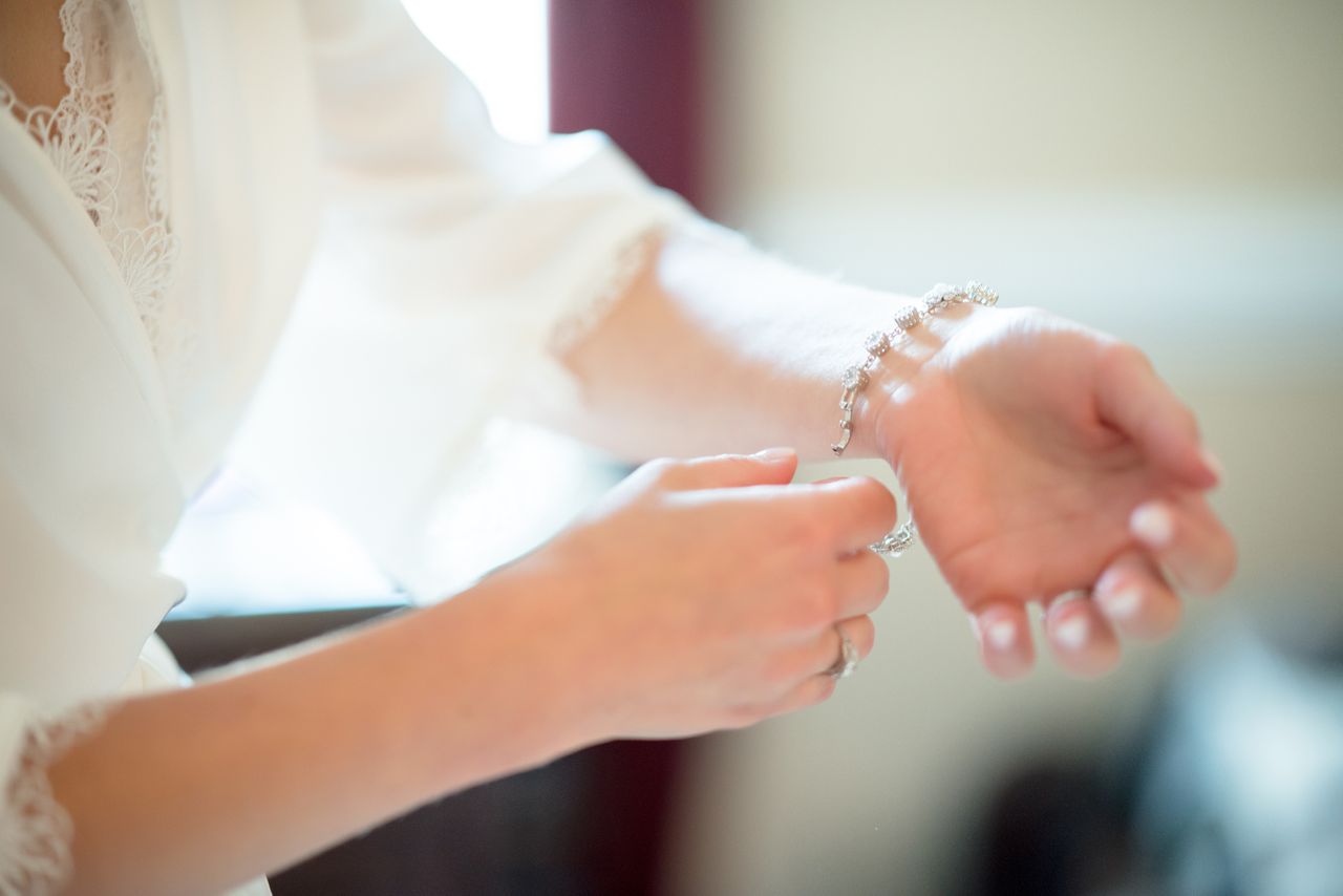 diamond bracelet on hand